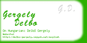 gergely delbo business card